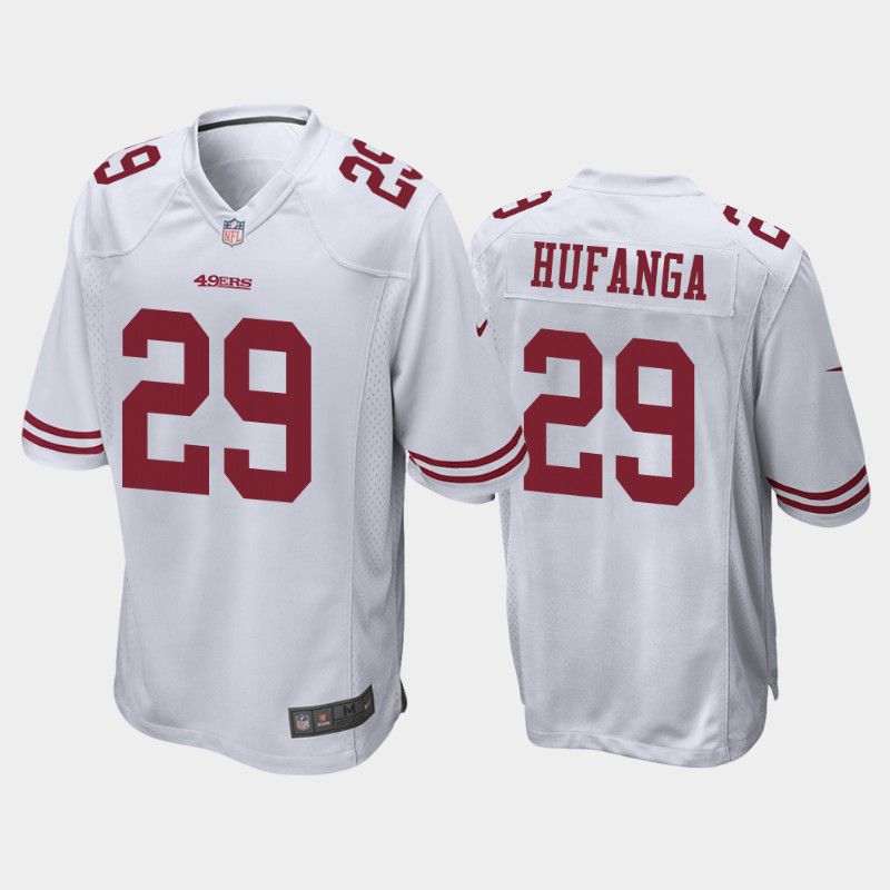Men San Francisco 49ers #29 Talanoa Hufanga Nike White Game NFL Jersey